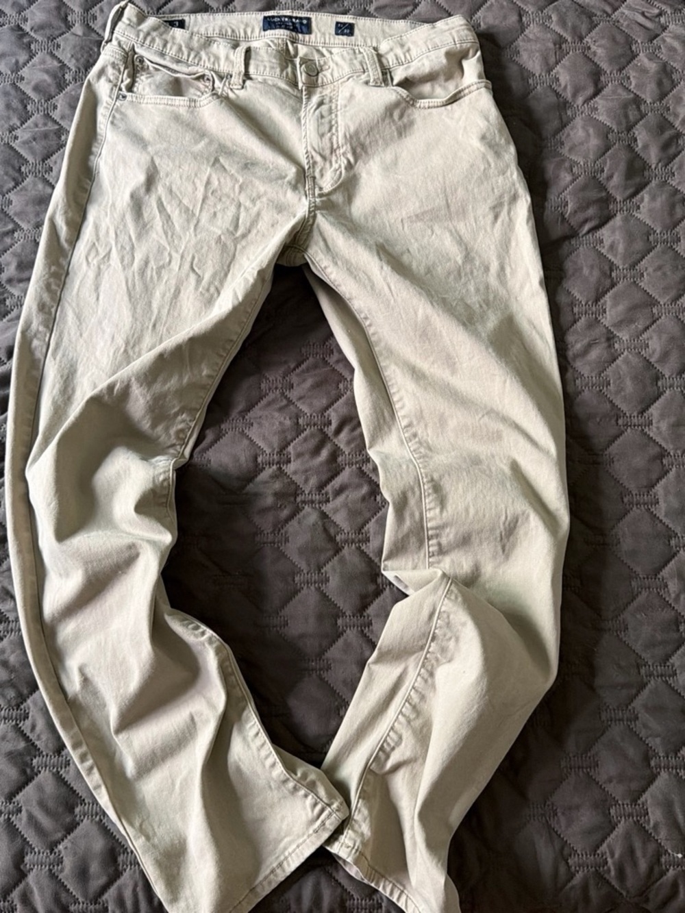 Lucky Brand Light Khaki Straight Leg Chinos